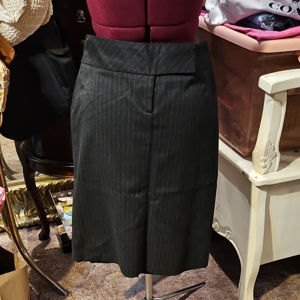 Forever 21 Charcoal Pinstripe Pencil Skirt